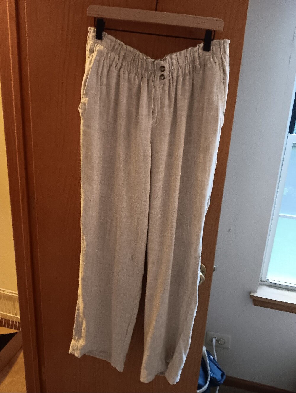 Briggs New York Beige Linen Trousers Size L